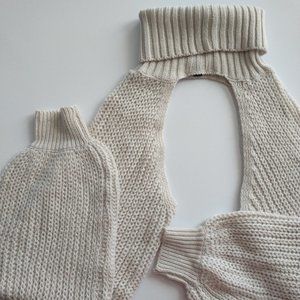 Knit Sweater Sleeves & Turtleneck